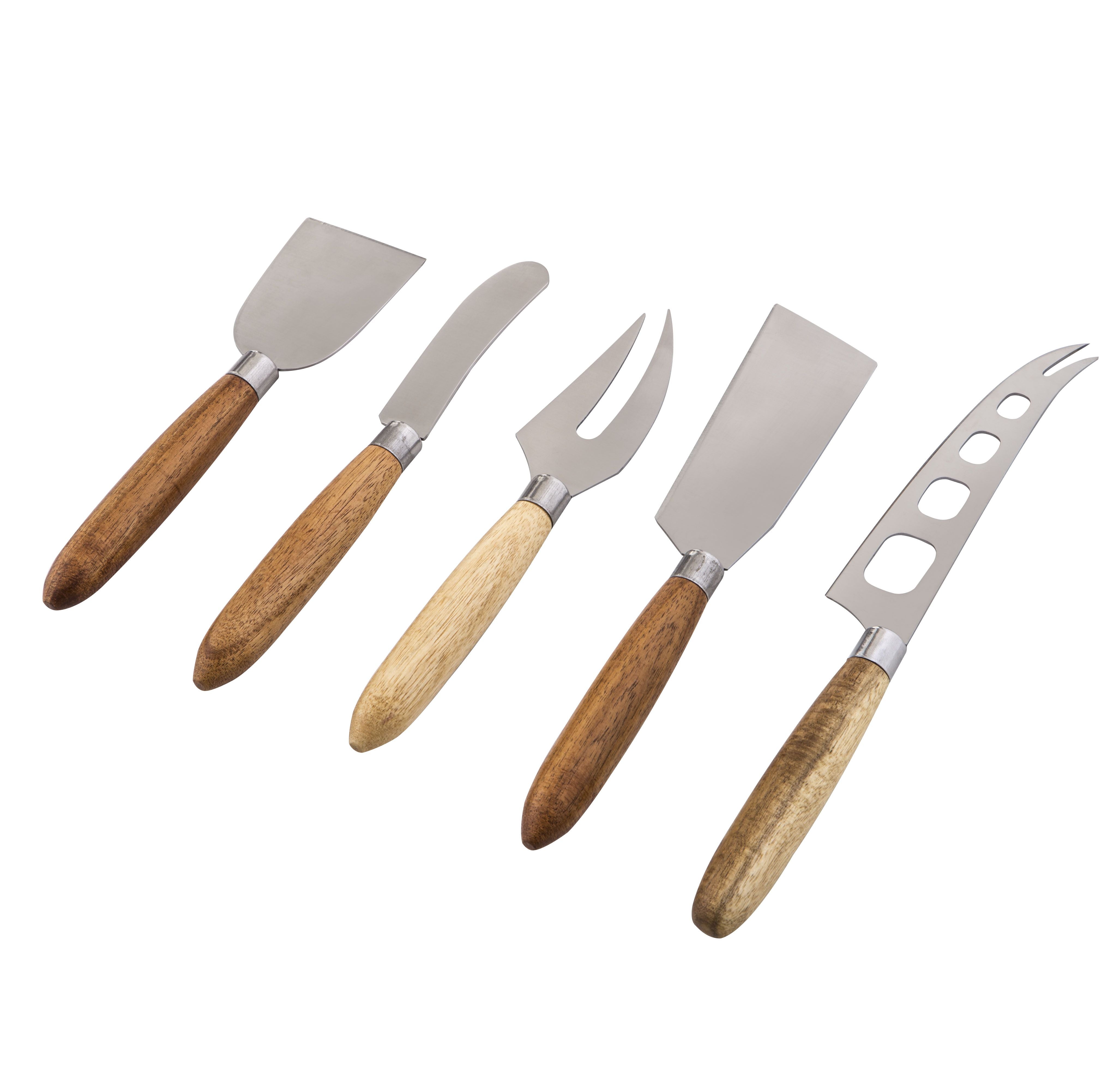 Acacia Cheese Knife Five Piece Set