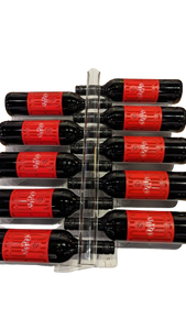 Clear Acrylic Wall Mounted Wine Rack