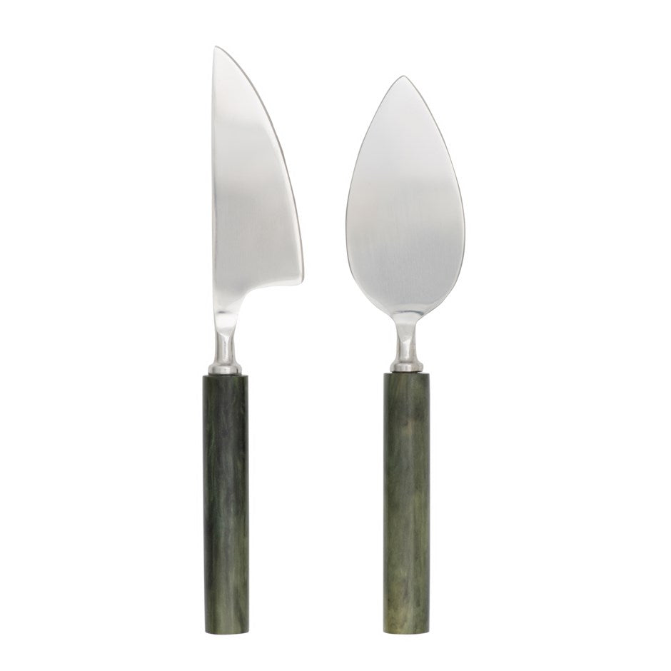 2 Piece Cheese Knife Set- Forest Green