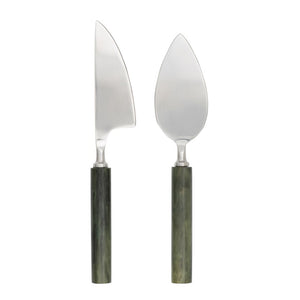 2 Piece Cheese Knife Set- Forest Green