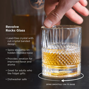 Revolve Spinning Rocks Glass by Viski