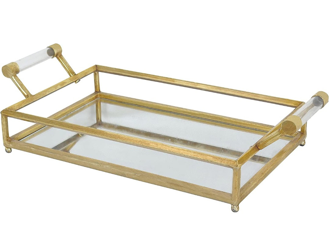 Gold Rectangle Deco Tray