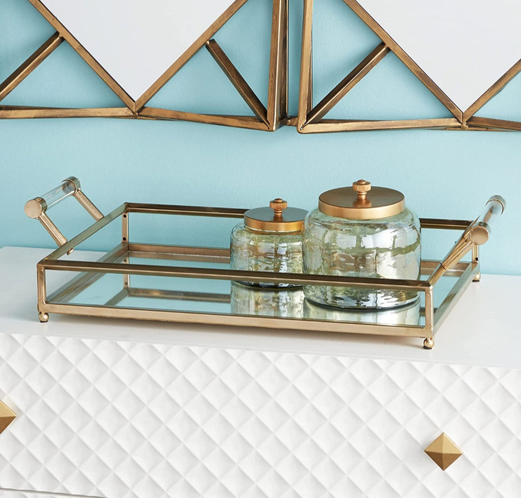 Gold Rectangle Deco Tray