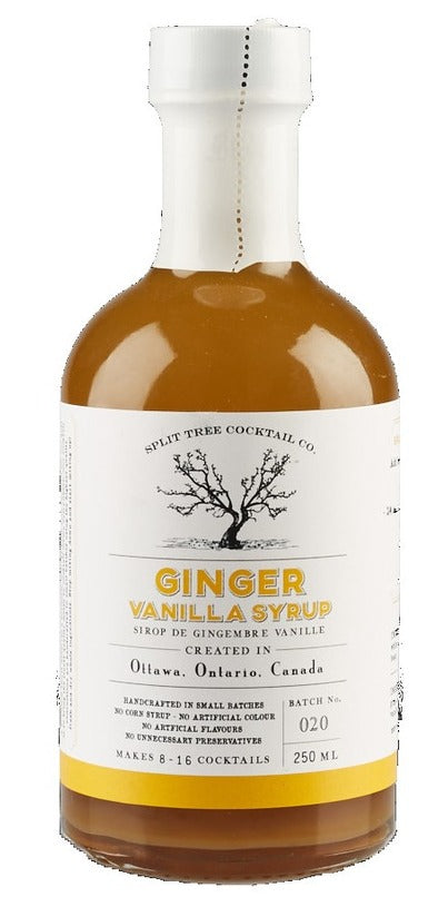 Split Tree Cocktail Ginger Vanilla Syrup Mix- Made in Canada