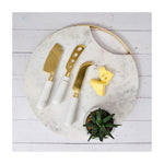 Gold and Stone Cheese Knives