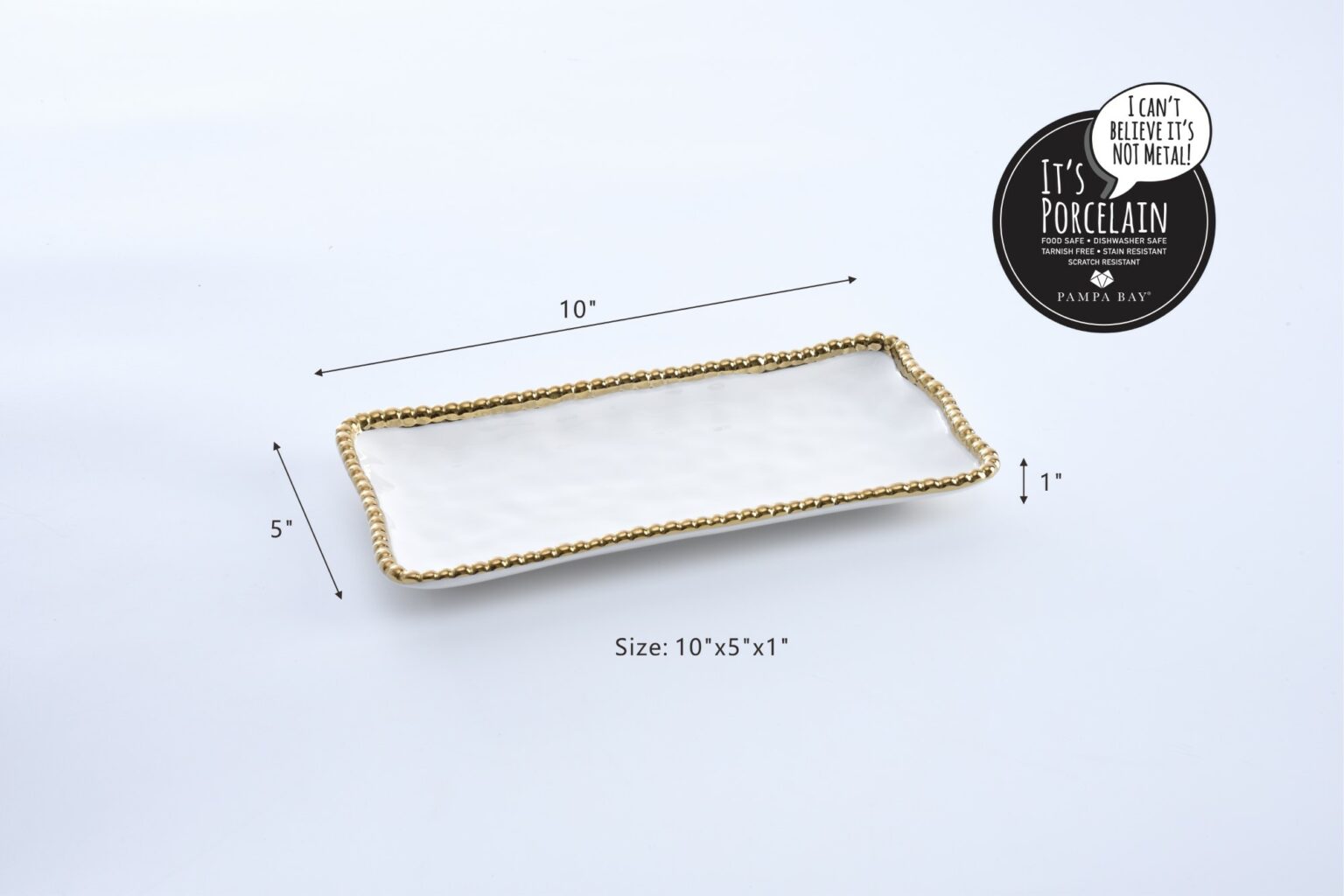 Golden Salerno Guest Towel Tray