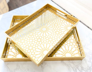 Gold Deco Serving Tray